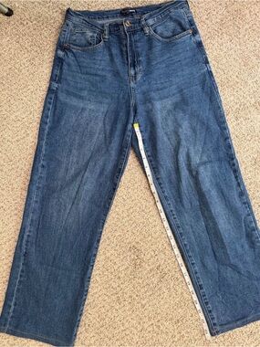 Fashion Nova Women's Relaxed Fit Blue Jeans